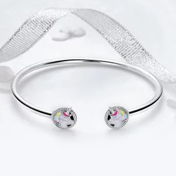 Otwarta bransoletka bangle Pamięć jednorożca - SCB082