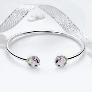 Otwarta bransoletka bangle Pamięć jednorożca - SCB082