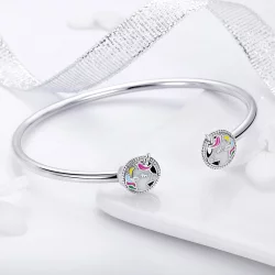 Otwarta bransoletka bangle Pamięć jednorożca - SCB082