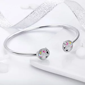 Otwarta bransoletka bangle Pamięć jednorożca - SCB082