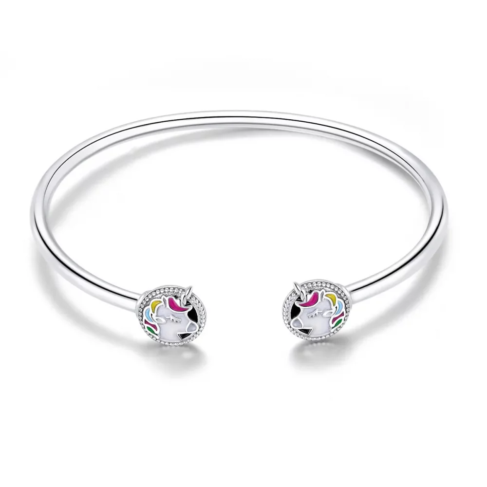 Otwarta bransoletka bangle Pamięć jednorożca - SCB082
