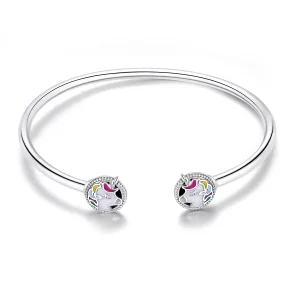 Otwarta bransoletka bangle Pamięć jednorożca - SCB082