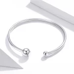Otwarta bransoletka bangle Srebrna kula - SCB198