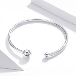 Otwarta bransoletka bangle Srebrna kula - SCB198