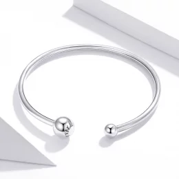 Otwarta bransoletka bangle Srebrna kula - SCB198