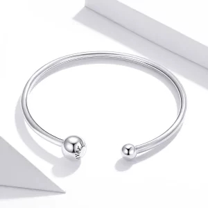 Otwarta bransoletka bangle Srebrna kula - SCB198