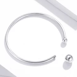 Otwarta bransoletka bangle Srebrna kula - SCB198