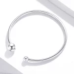 Otwarta bransoletka bangle Srebrna kula - SCB198