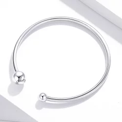 Otwarta bransoletka bangle Srebrna kula - SCB198