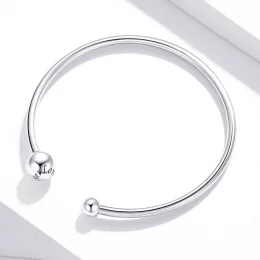 Otwarta bransoletka bangle Srebrna kula - SCB198