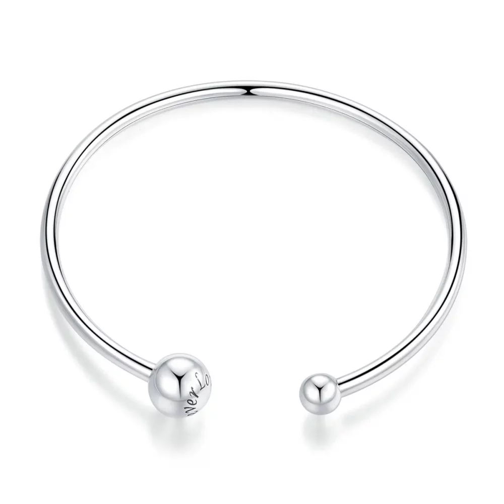 Otwarta bransoletka bangle Srebrna kula - SCB198