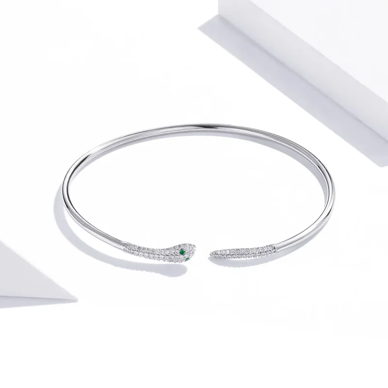 (zdjęcie do) Otwarta bransoletka bangle Wąż - SCB206 - Wyświetl 2