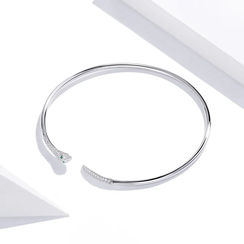(zdjęcie do) Otwarta bransoletka bangle Wąż - SCB206 - Wyświetl 3