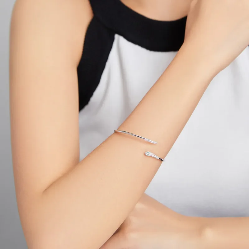 (zdjęcie do) Otwarta bransoletka bangle Wąż - SCB206 - Wyświetl 5