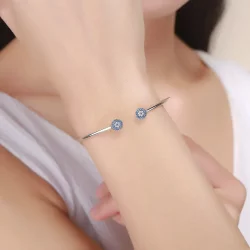 Otwarta bransoletka bangle Świecące gwiazdy - SCB058