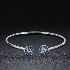 Otwarta bransoletka bangle Świecące gwiazdy - SCB058