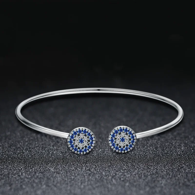 (zdjęcie do) Otwarta bransoletka bangle Świecące gwiazdy - SCB058 - Wyświetl 3