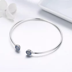 Otwarta bransoletka bangle Świecące gwiazdy - SCB058