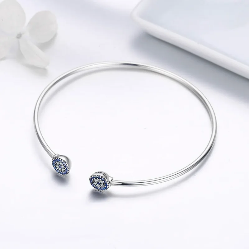 (zdjęcie do) Otwarta bransoletka bangle Świecące gwiazdy - SCB058 - Wyświetl 4