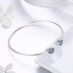 Otwarta bransoletka bangle Świecące gwiazdy - SCB058