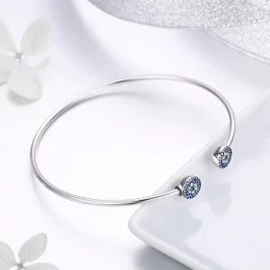 Otwarta bransoletka bangle Świecące gwiazdy - SCB058