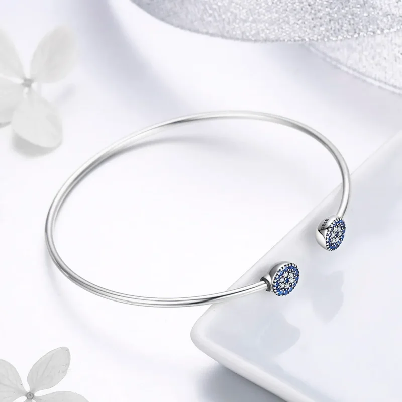(zdjęcie do) Otwarta bransoletka bangle Świecące gwiazdy - SCB058 - Wyświetl 5
