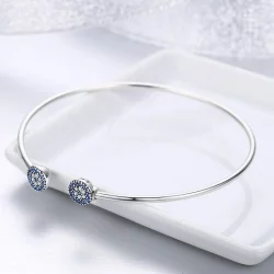 Otwarta bransoletka bangle Świecące gwiazdy - SCB058