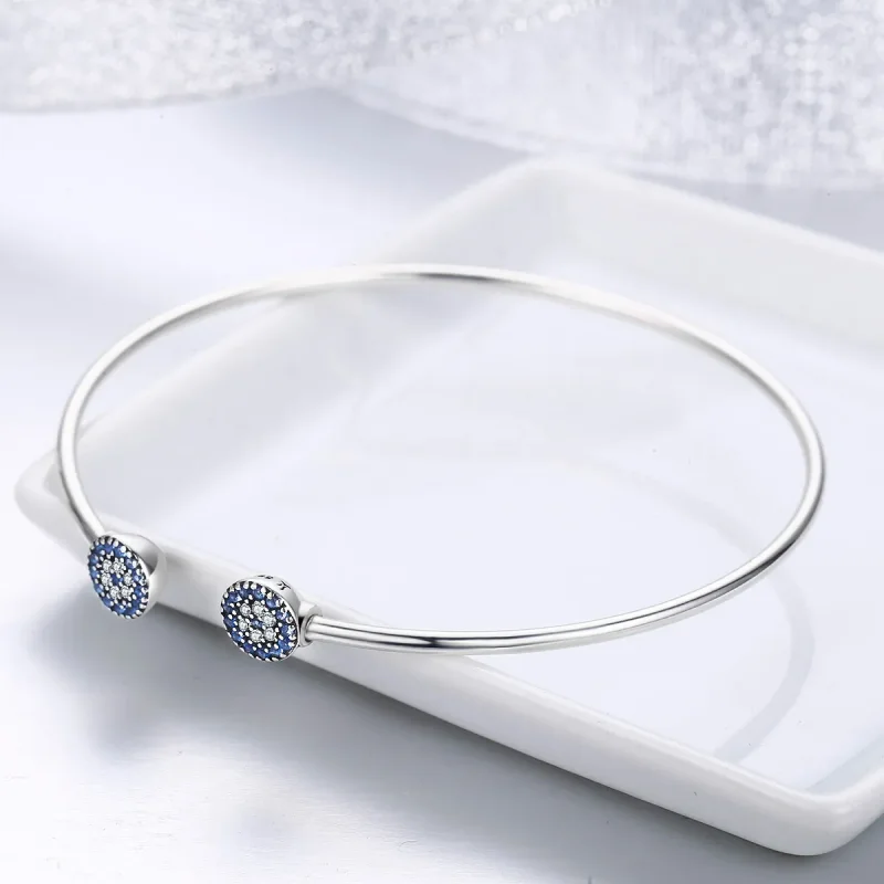 (zdjęcie do) Otwarta bransoletka bangle Świecące gwiazdy - SCB058 - Wyświetl 6