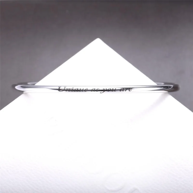 (zdjęcie do) Srebrna bransoletka bangle Moments z zapięciem z płatkiem śniegu - 590740CZ - Br - Wyświetl 4