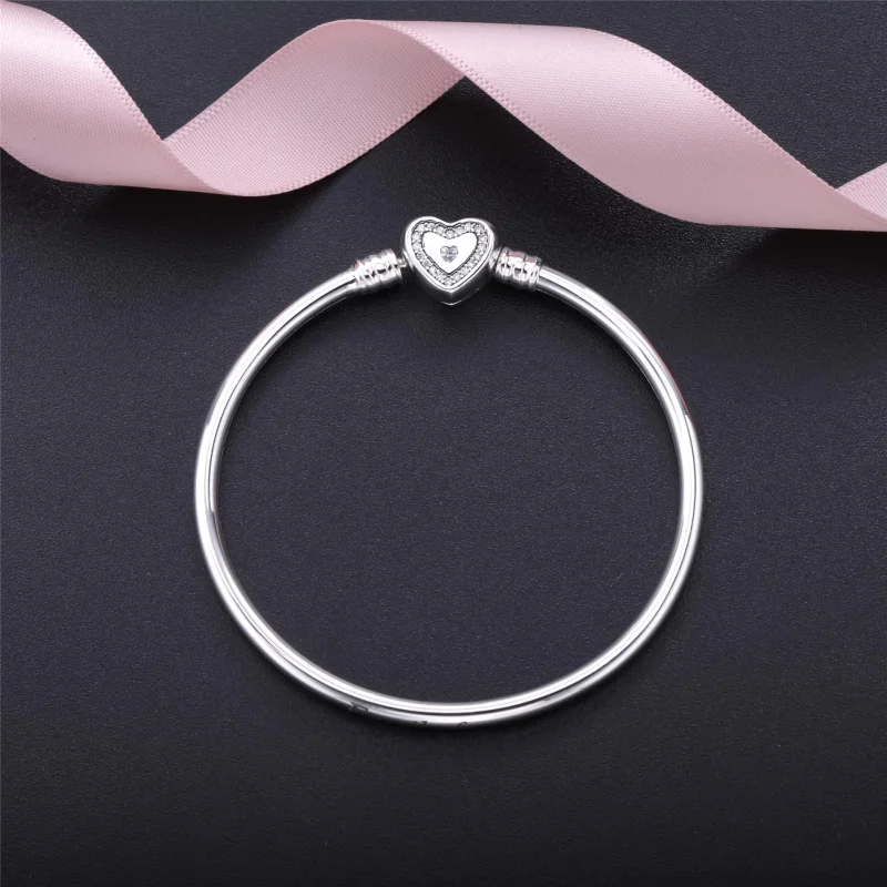 (zdjęcie do) Srebrna bransoletka bangle z cyrkoniami sześciennymi - 590729CZ - Bransoletki PA - Wyświetl 2