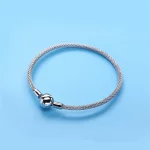 Srebrna bransoletka Mesh Moments - 596543 - Bransoletki PANDORA