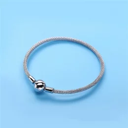 Srebrna bransoletka Mesh Moments - 596543 - Bransoletki PANDORA