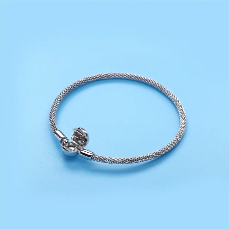 (zdjęcie do) Srebrna bransoletka Mesh Moments - 596543 - Bransoletki PANDORA - Wyświetl 4