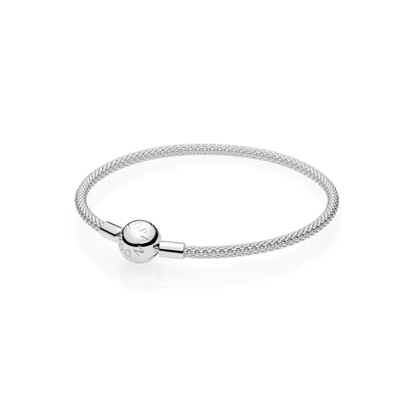 (zdjęcie do) Srebrna bransoletka Mesh Moments - 596543 - Bransoletki PANDORA