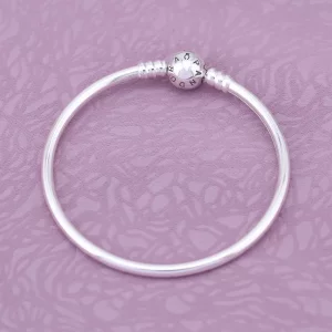 Srebrna bransoletki sznurkowe bangle Moments, cyrkonie sześcienne - Pandora - Pandora PL