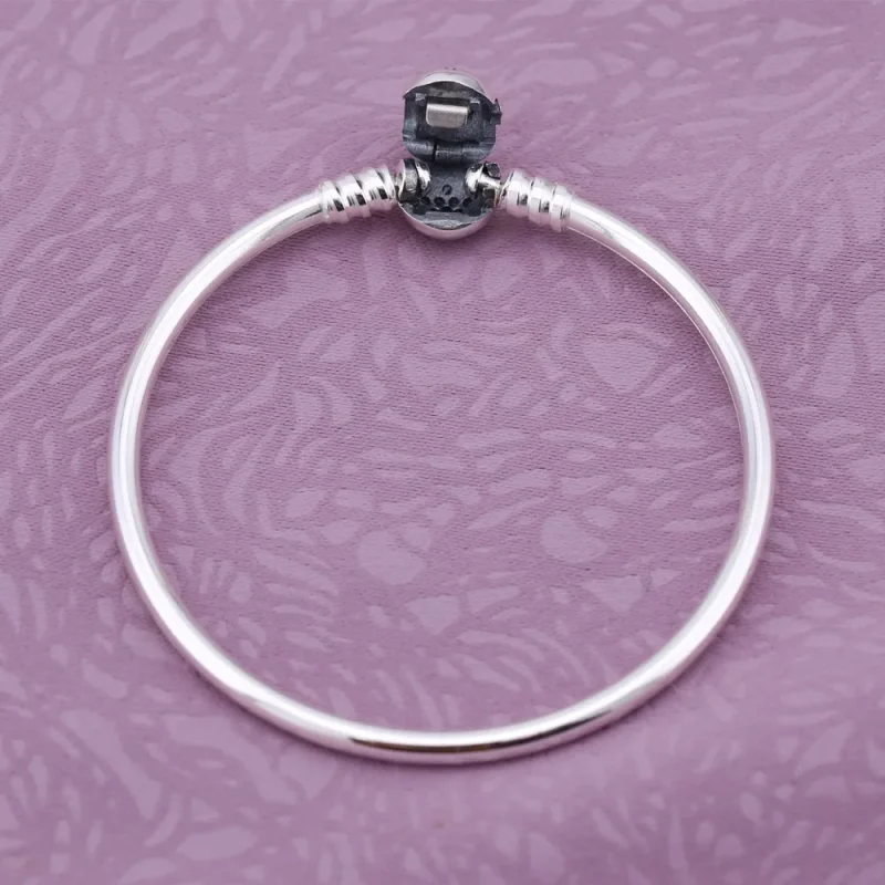 (zdjęcie do) Srebrna bransoletki sznurkowe bangle Moments, cyrkonie sześcienne - Pandora - Wyświetl 3