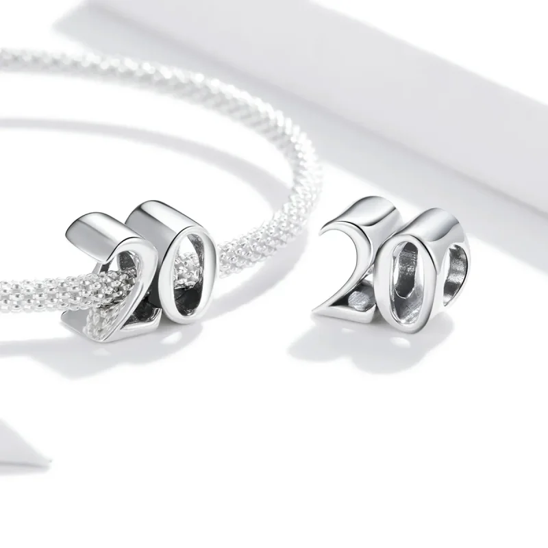 (zdjęcie do) Charms Typu Pandora 20. rocznica - SCC1623 - Wyświetl 4