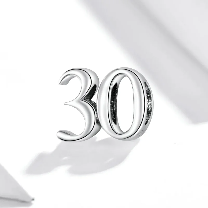 (zdjęcie do) Charms Typu Pandora 30 urodziny - SCC1622 - Wyświetl 2