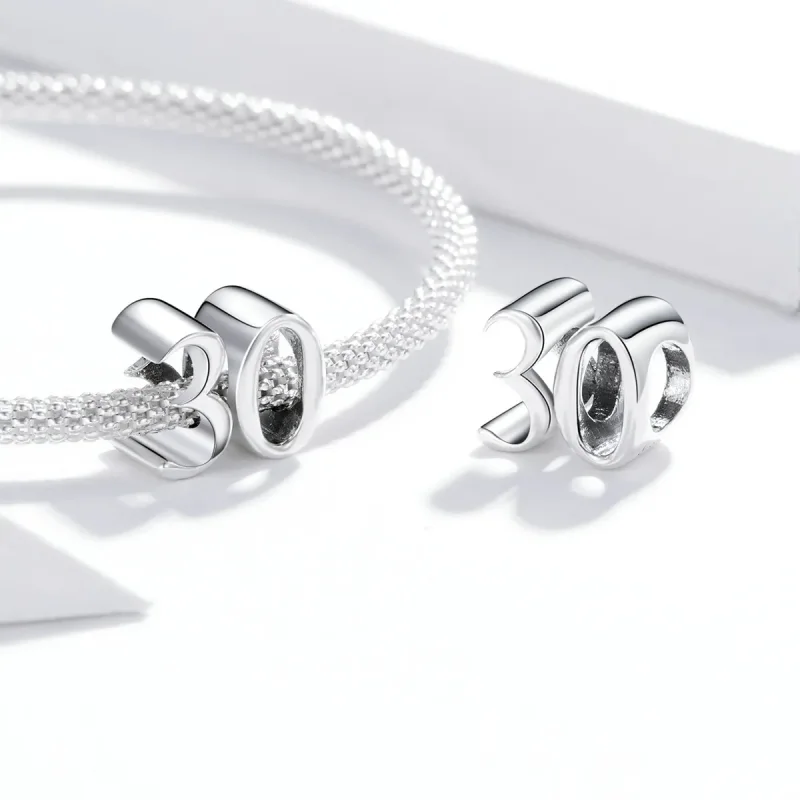(zdjęcie do) Charms Typu Pandora 30 urodziny - SCC1622 - Wyświetl 4