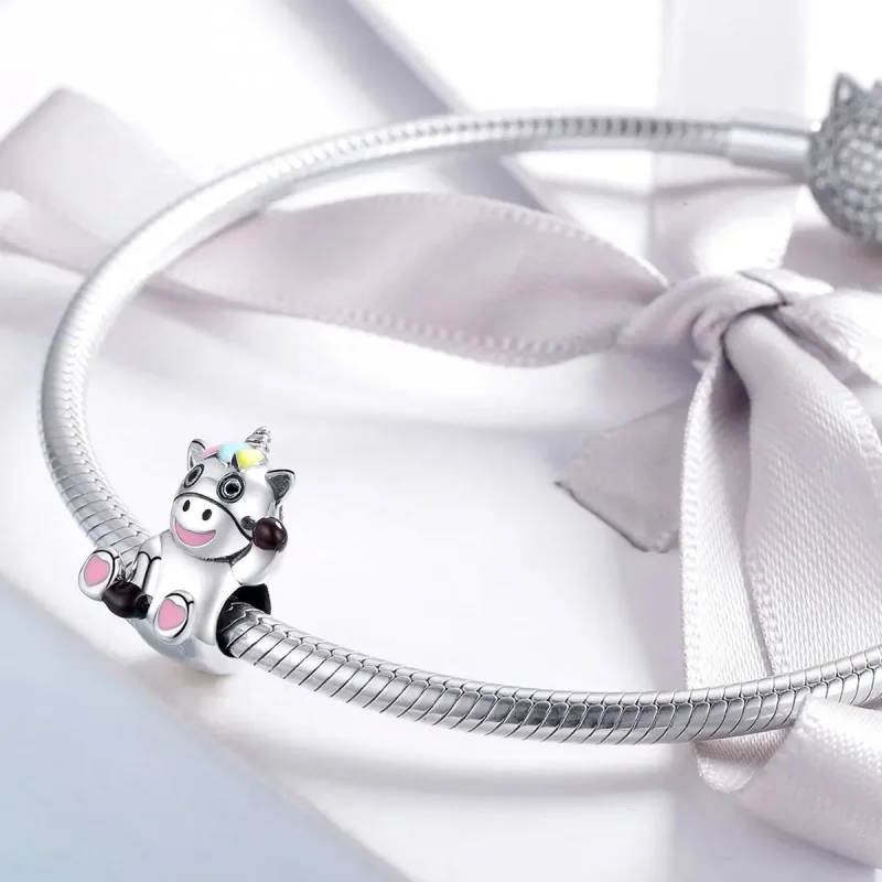 (zdjęcie do) Charms Typu Pandora ładny jednorożec - BSC041 - Wyświetl 2