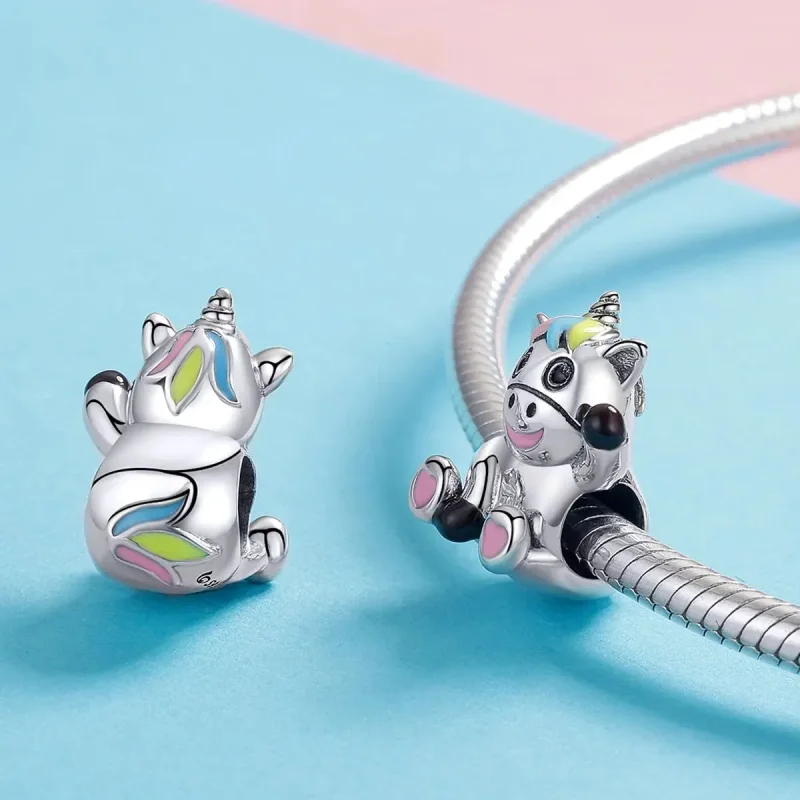 (zdjęcie do) Charms Typu Pandora ładny jednorożec - BSC041 - Wyświetl 4