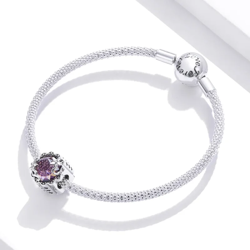 (zdjęcie do) Charms Typu Pandora Ametystowy wzór - SCC1796 - Wyświetl 3