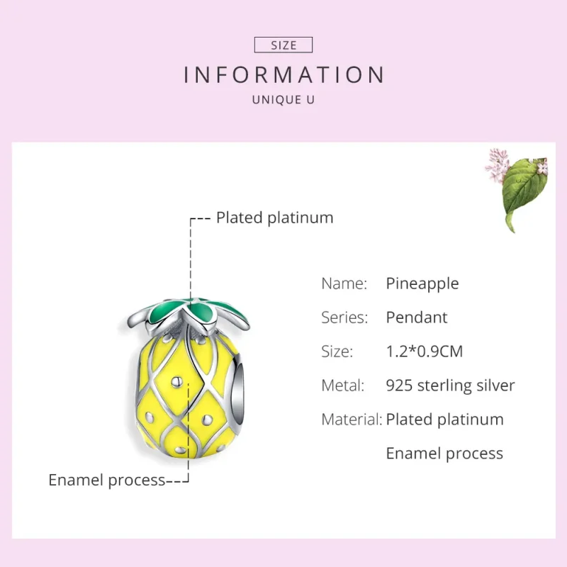(zdjęcie do) Charms Typu Pandora Ananas - BSC128 - Wyświetl 6