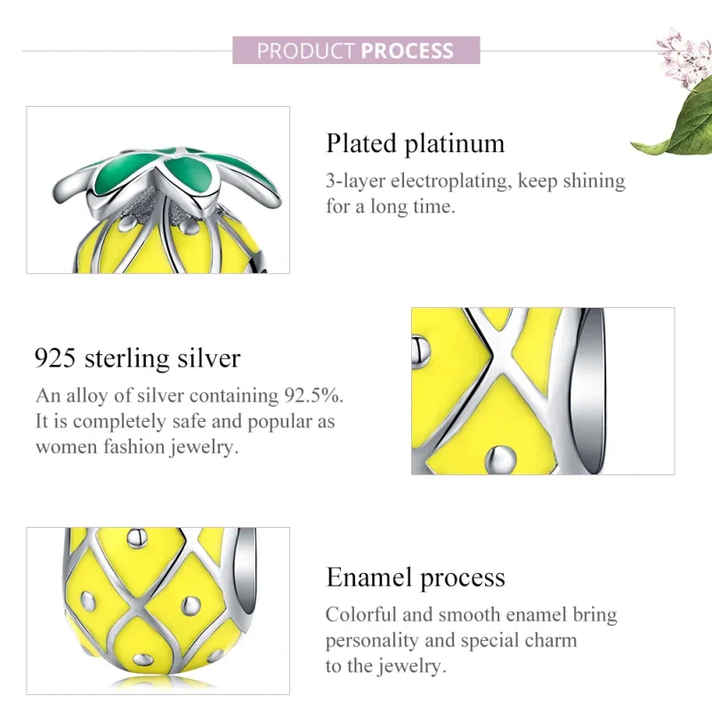 (zdjęcie do) Charms Typu Pandora Ananas - BSC128 - Wyświetl 7