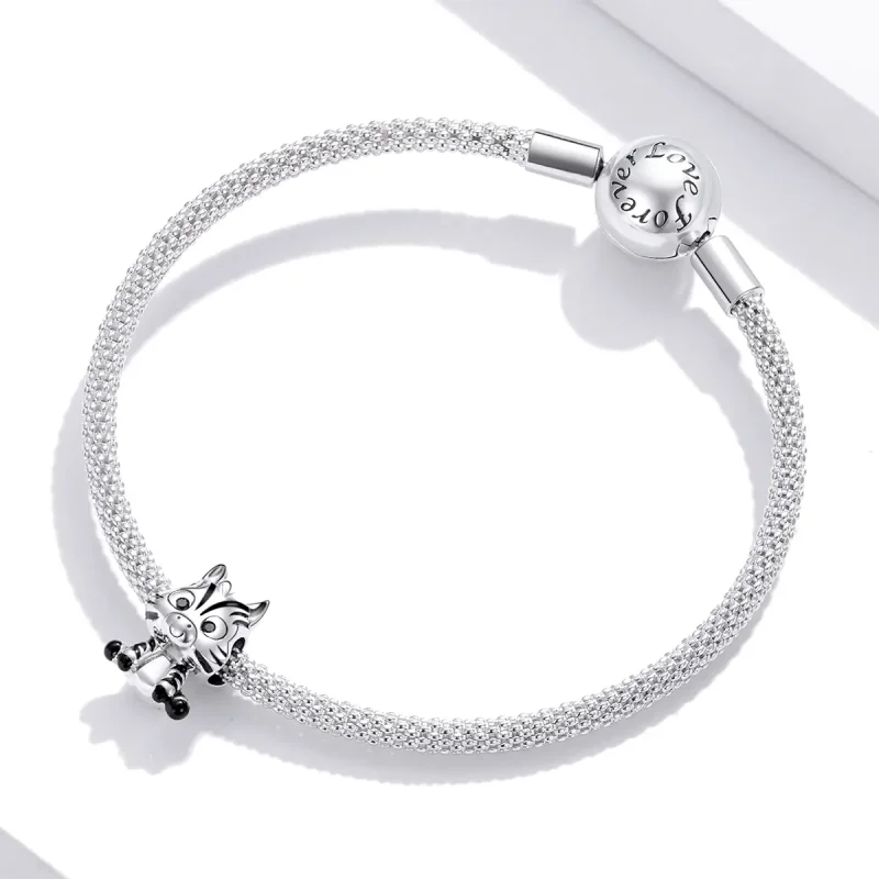 (zdjęcie do) Charms Typu Pandora Animowana zebra - BSC387 - Wyświetl 3