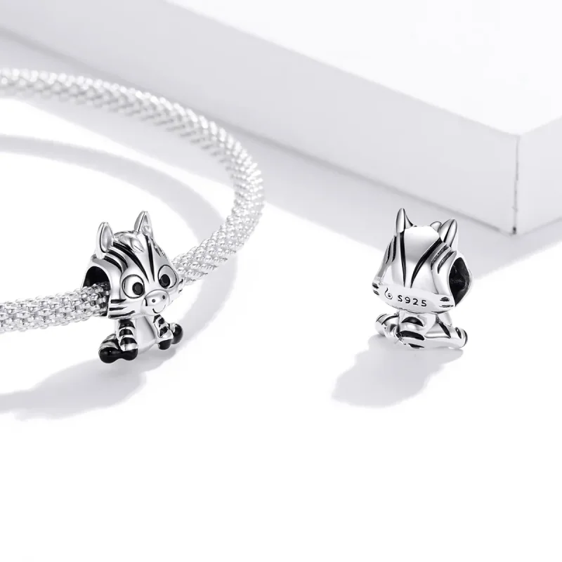 (zdjęcie do) Charms Typu Pandora Animowana zebra - BSC387 - Wyświetl 4