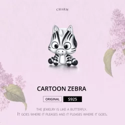 Charms Typu Pandora Animowana zebra - BSC387