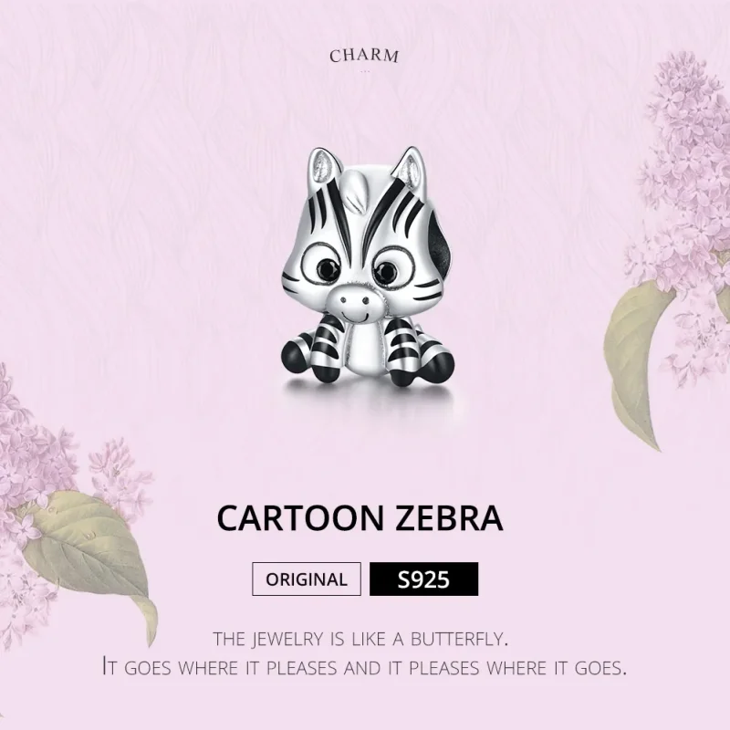 (zdjęcie do) Charms Typu Pandora Animowana zebra - BSC387 - Wyświetl 6