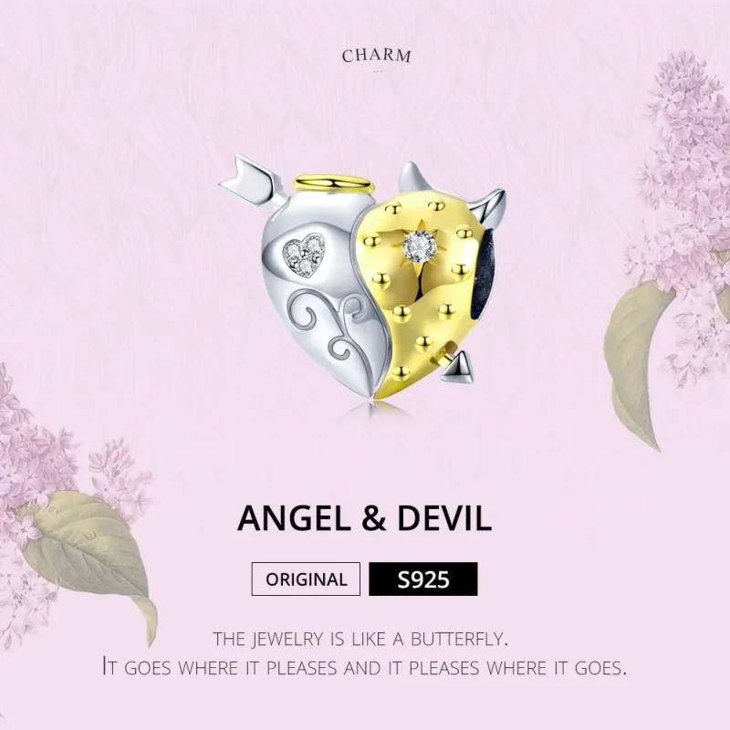 (zdjęcie do) Charms Typu Pandora Anioł diabeł - BSC107 - Wyświetl 6