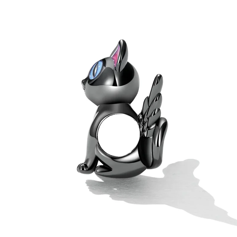 (zdjęcie do) Charms Typu Pandora Anioł Kot - SCC2299-BK - Wyświetl 3